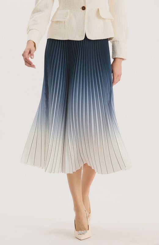 Cara Ombre Pleated Skirt
