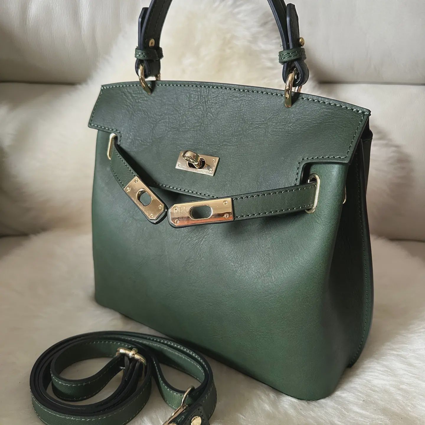 Chloe Leather Bag, Colour: Verde