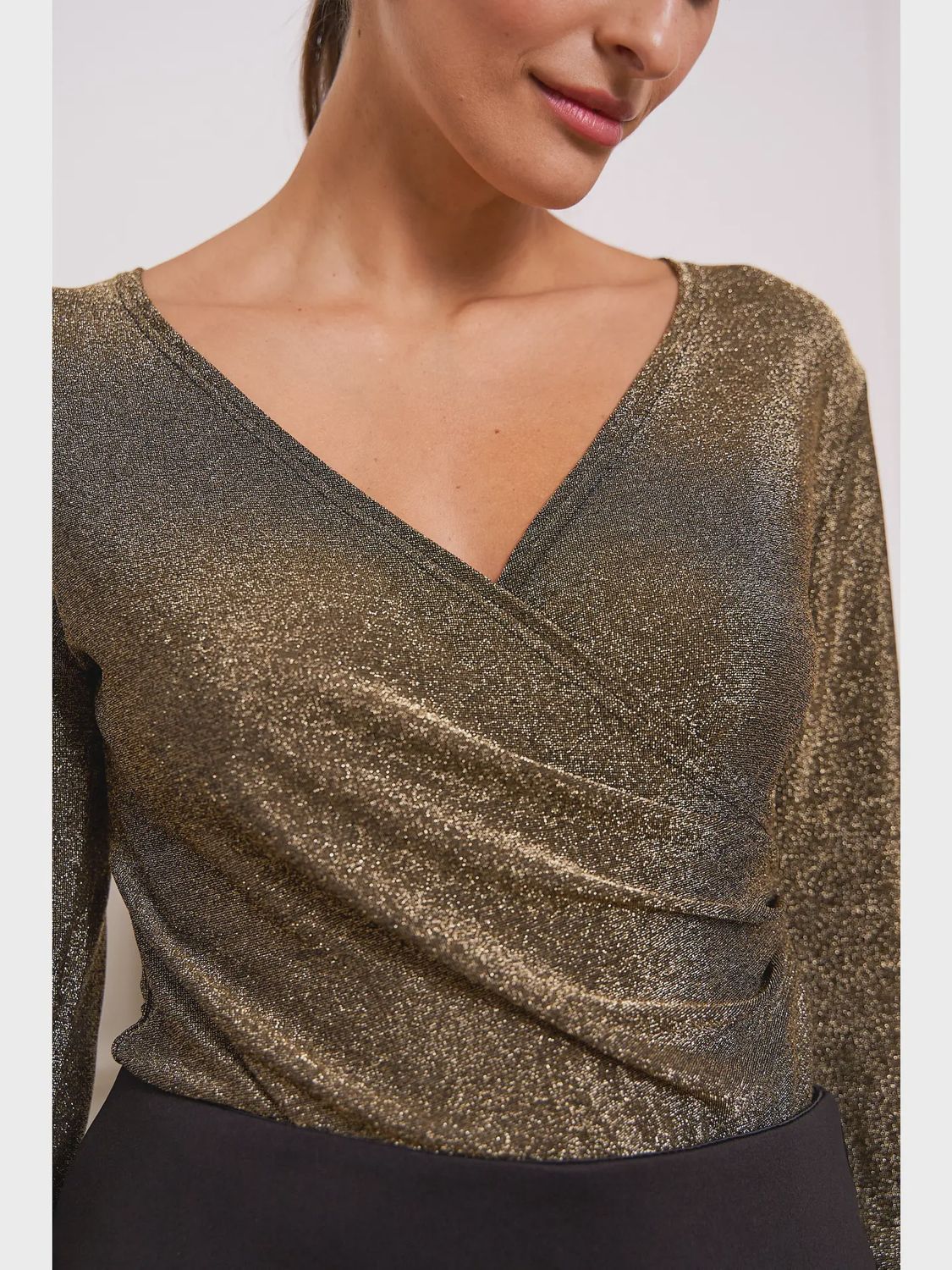 Annie Lurex Top, Color: Chocolate, Size: One Size