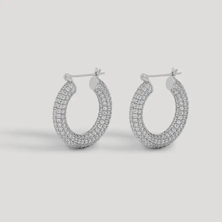 Pave Baby Almalfi Hoops