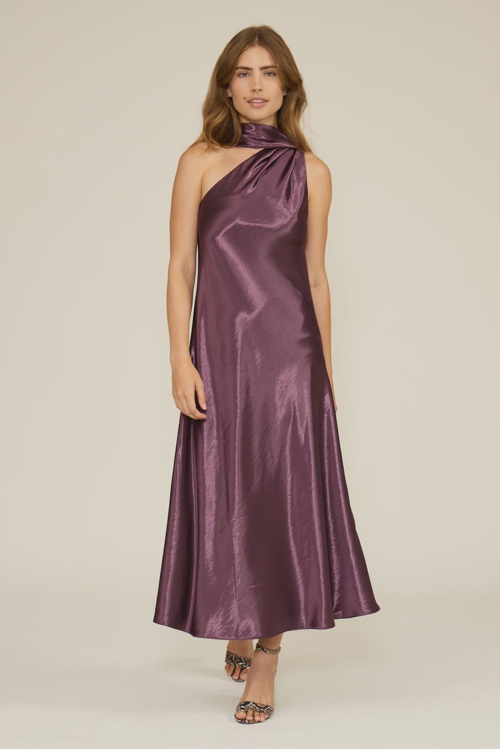 Hunter Plum Scarf Dress, Size: XS