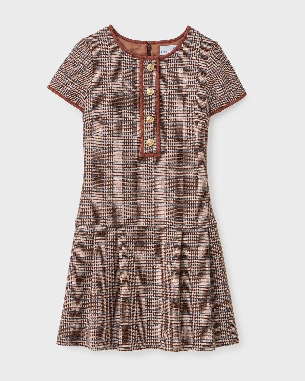Gabi Dress in Brownstone Tweed, Size: XS