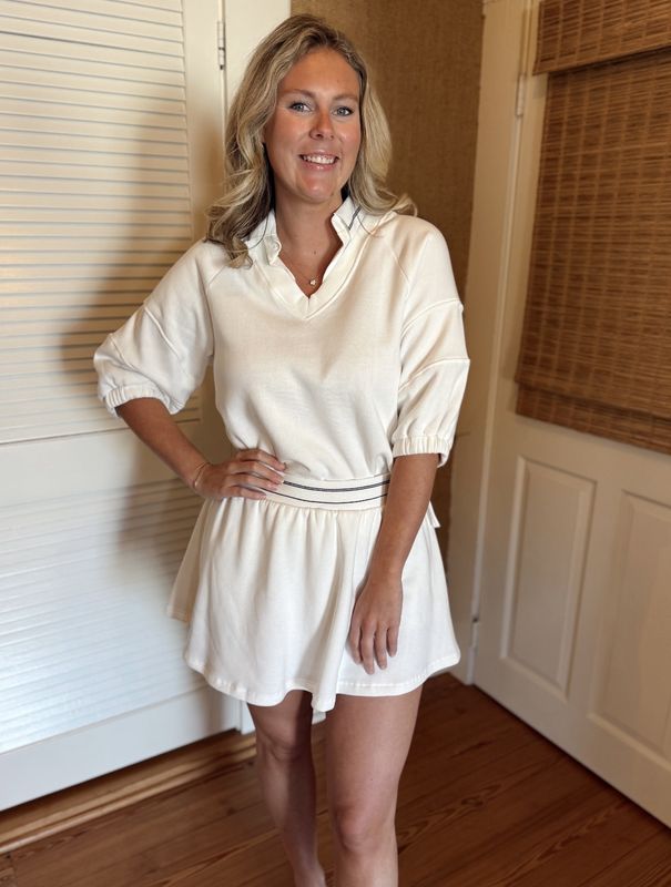 Polo Sweater in White