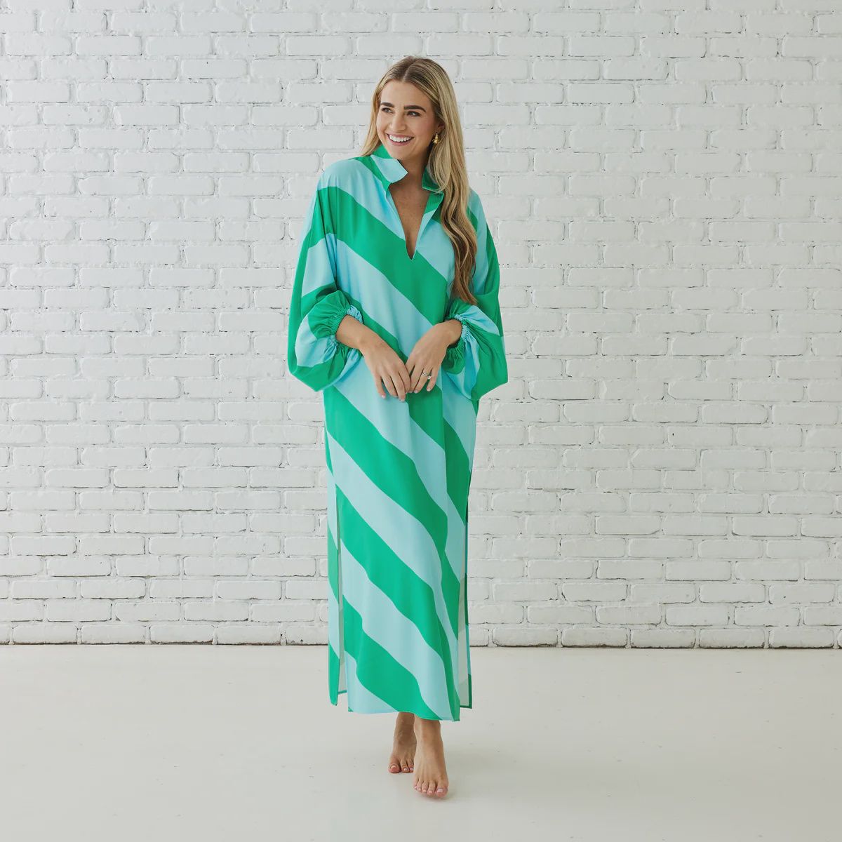 Coco Caftan Aqua/Green, Size: Size 1 (0-4)