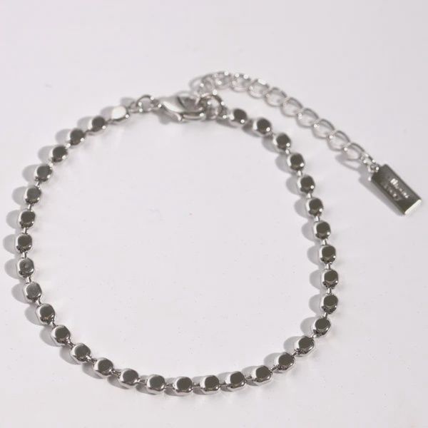 Disc Chain Bracelet, Color: Silver