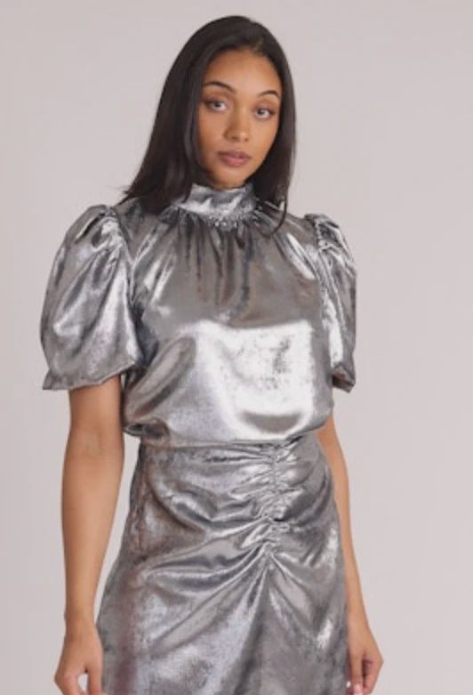 Carmen Top in Metallic, Size: XS