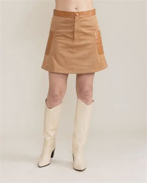 Zoe Skirt Camel, Size: XS