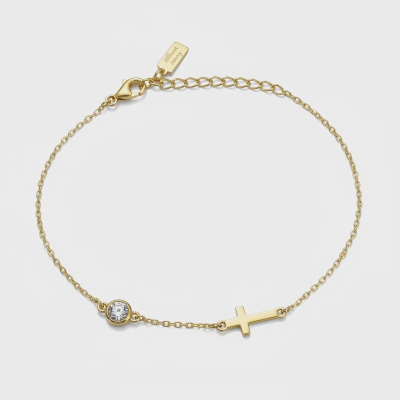 Diamond Cross Bracelet