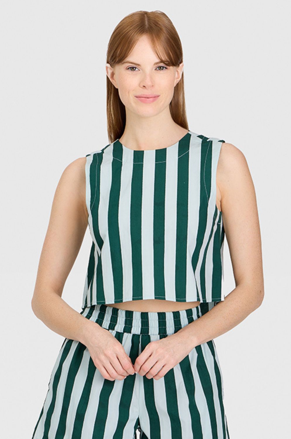 Crop Top in Dunlin Stripes, Size: XS