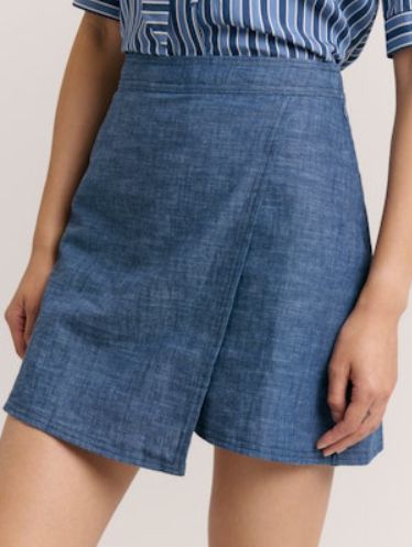 Elisa Skort in Nautical Chambray, Size: 4