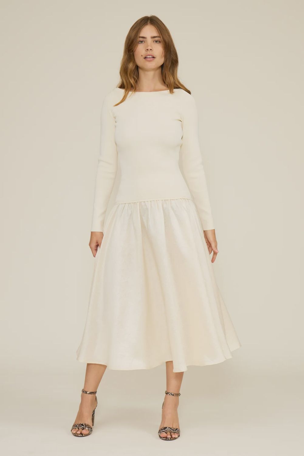 Elsa Mixed Media Dress, Size: XS