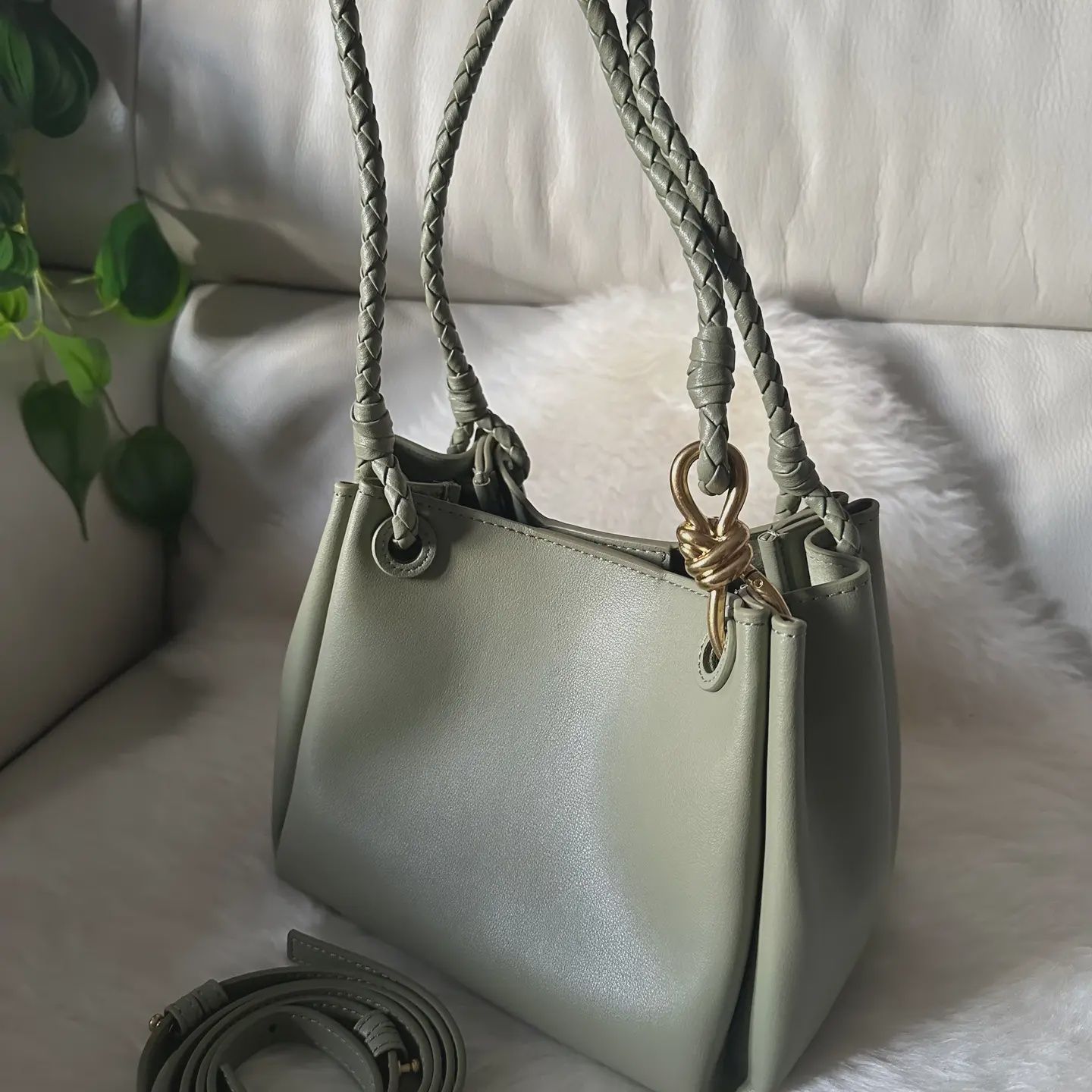 Emma Leather Bag, Color: Pistachio