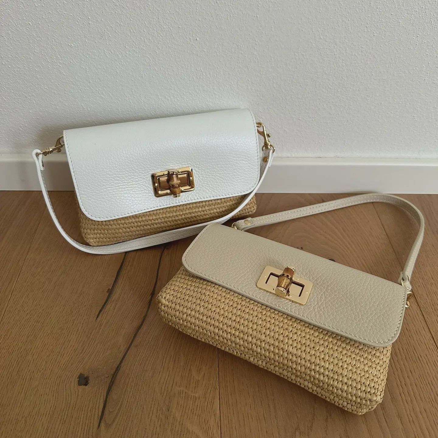 Vicky Raffia Bag, Color: Beige