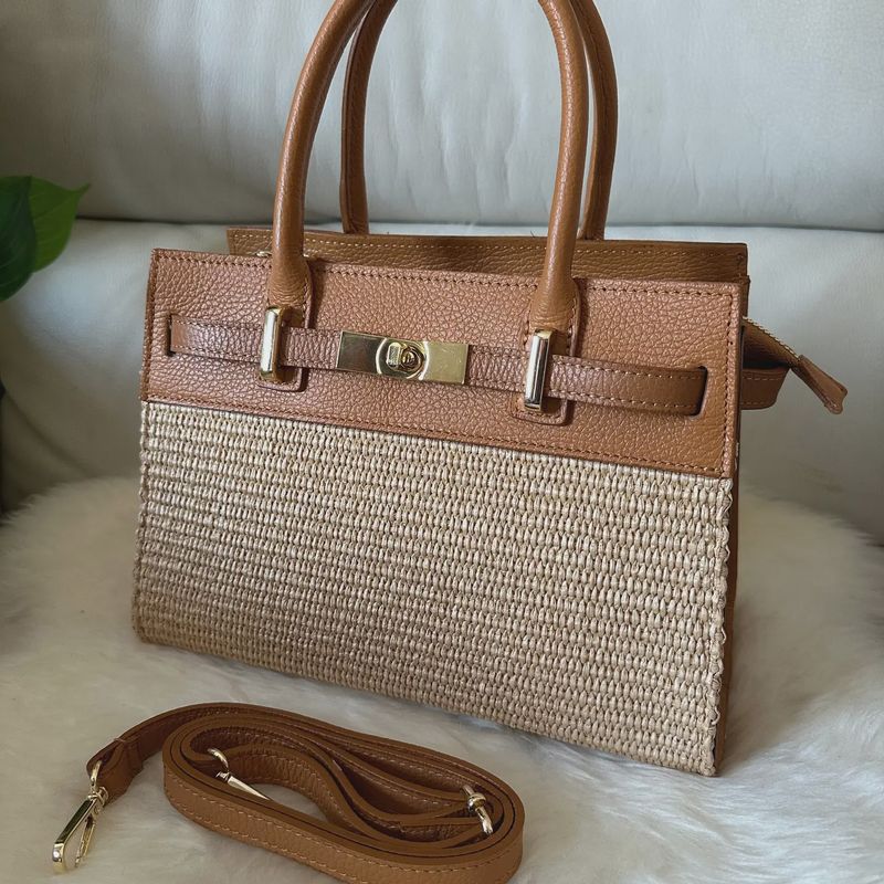 Diana Medium Raffia Bag
