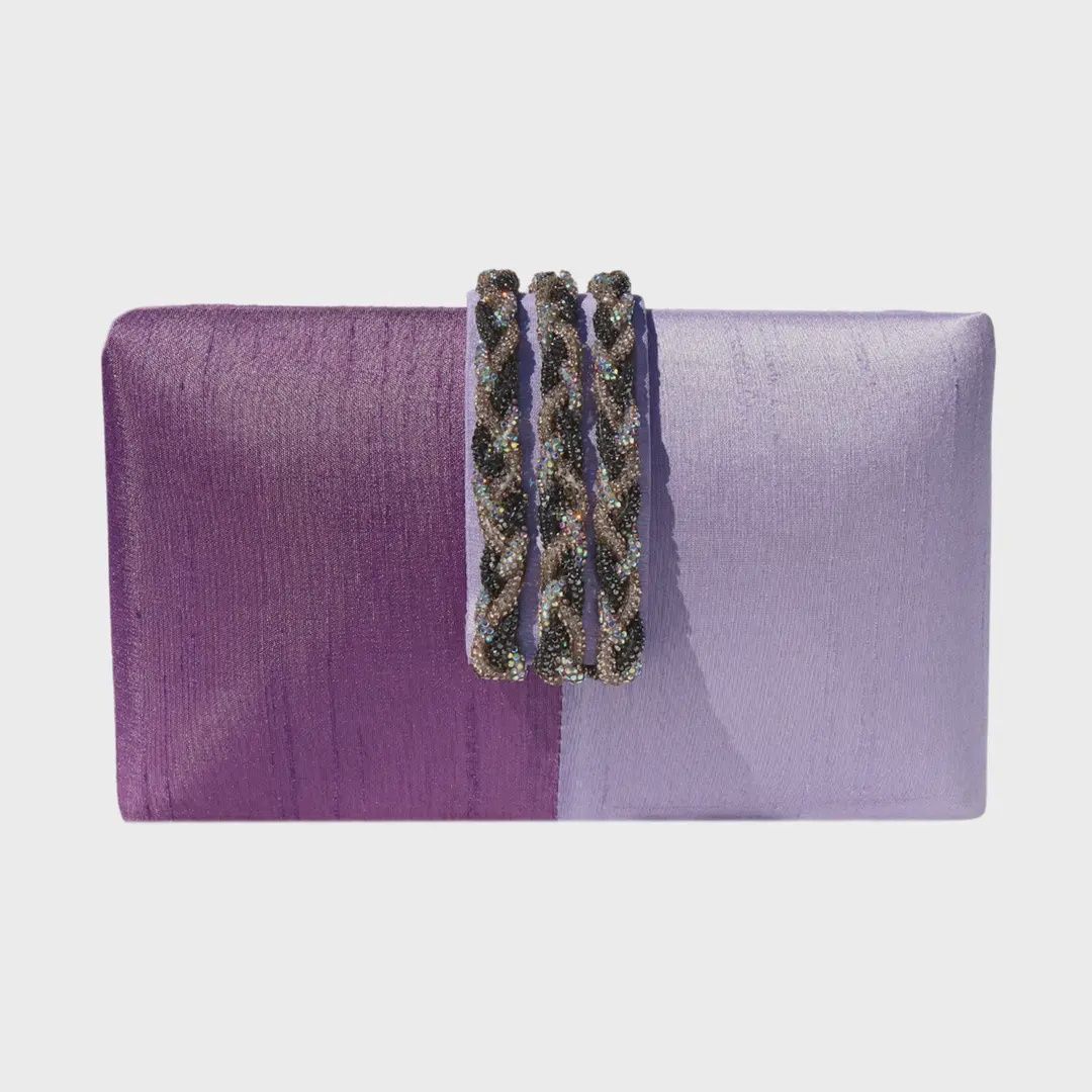Iris Silk Clutch
