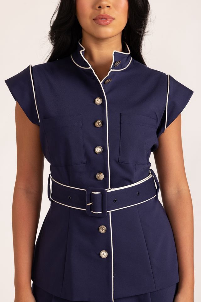 Oliver Top in Navy, Size: XS