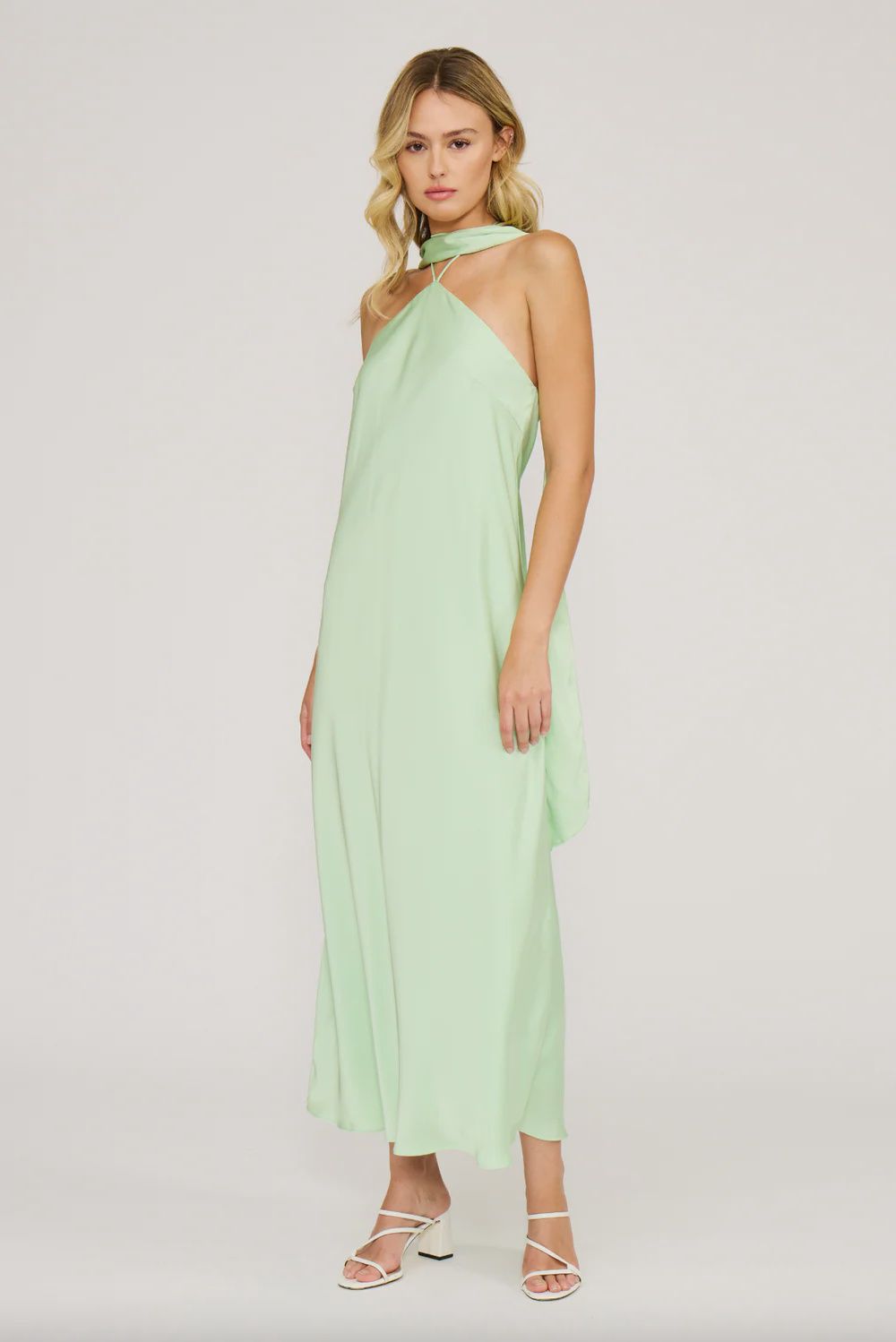Devon Light Green Scarf Dress