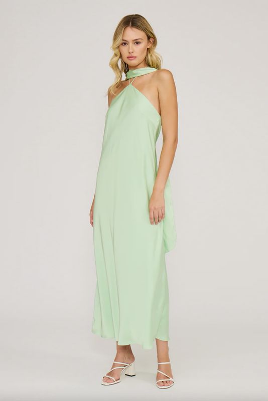 Devon Light Green Scarf Dress