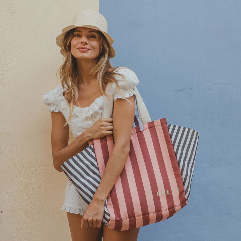 Happy Stripes Travel Tote