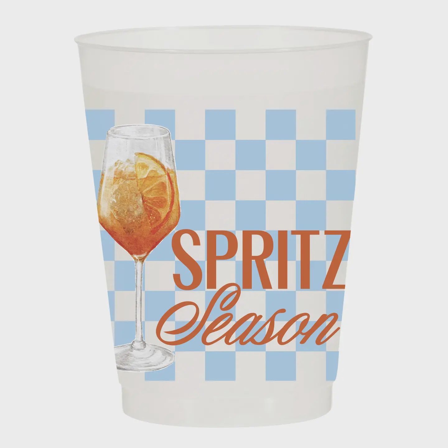 Spritz Season Checkered Frosted Cup