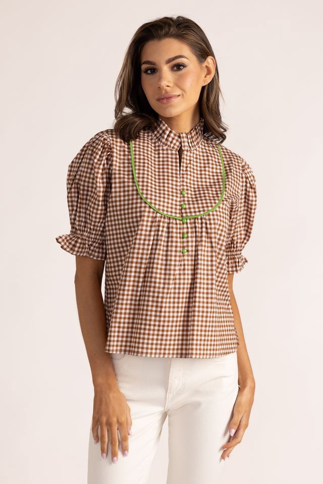Meryl Gingham Top, Size: XS