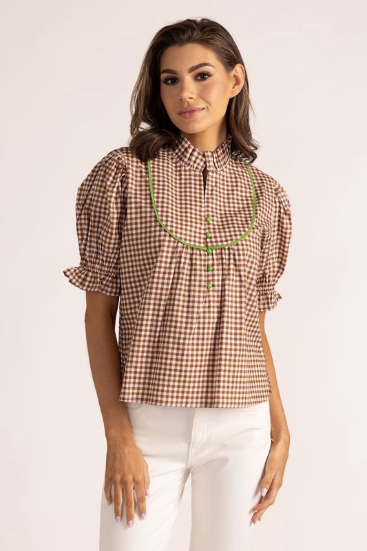 Meryl Gingham Top