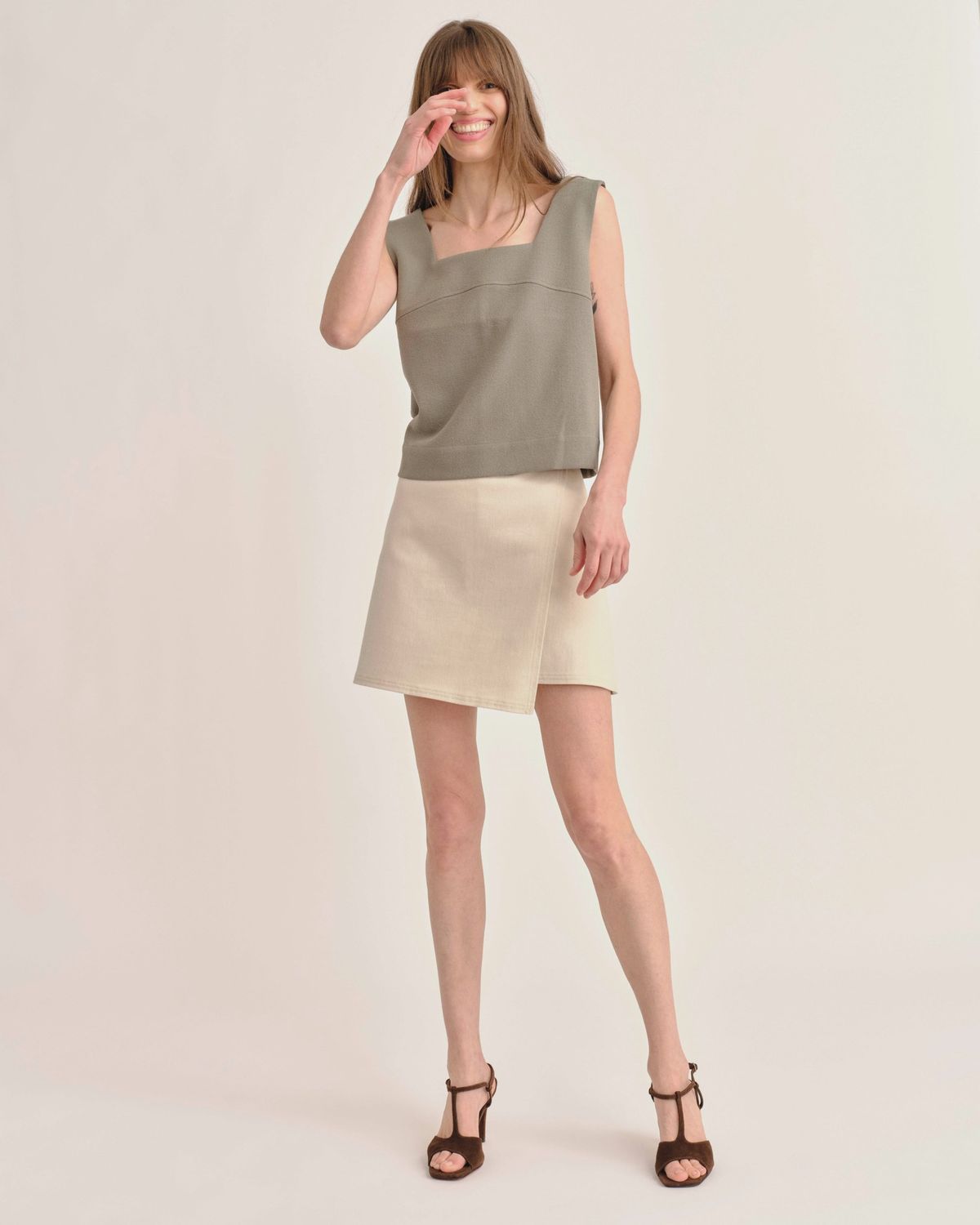 James Top in Moss, Size: XS