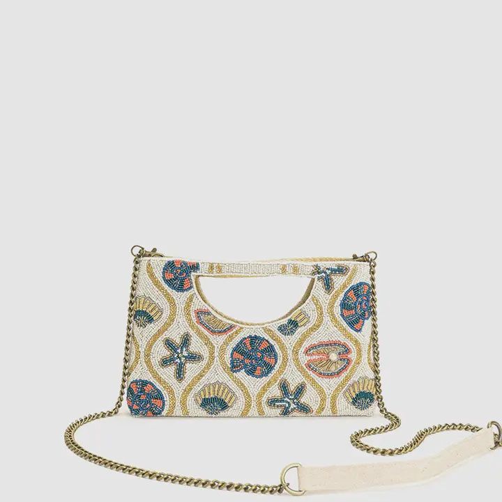 Sunlit Shore Beaded Bag