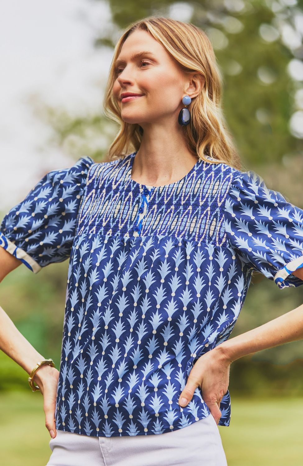 Kenzie Mixed Print Shirt, Size: XS