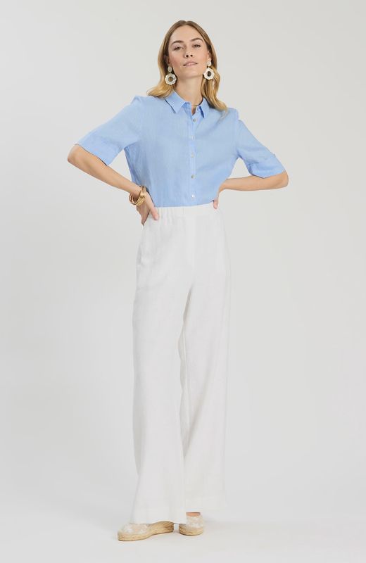 Monroe Linen Pant in White