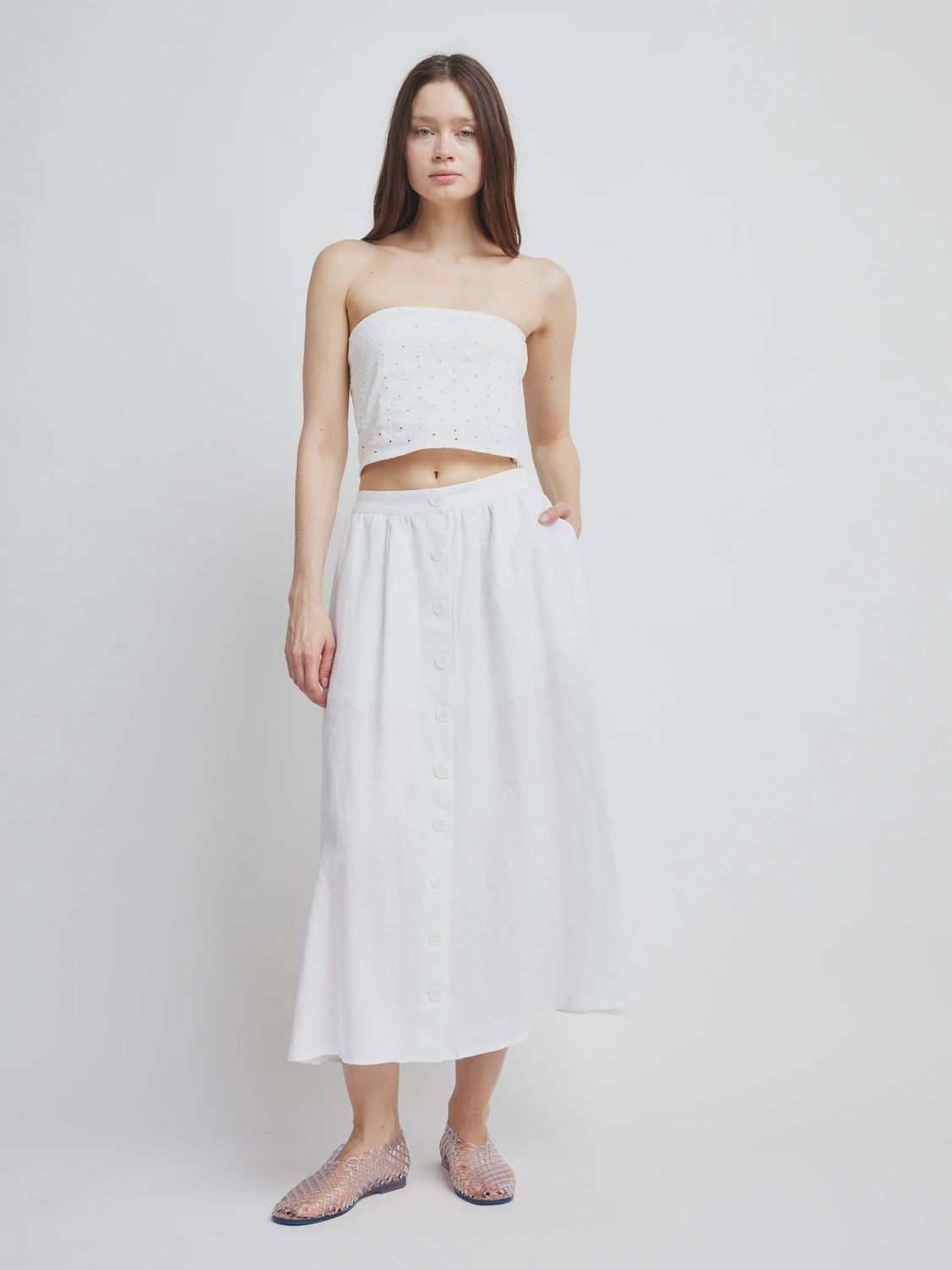 Rylie Buttoned Skirt, Size: XS