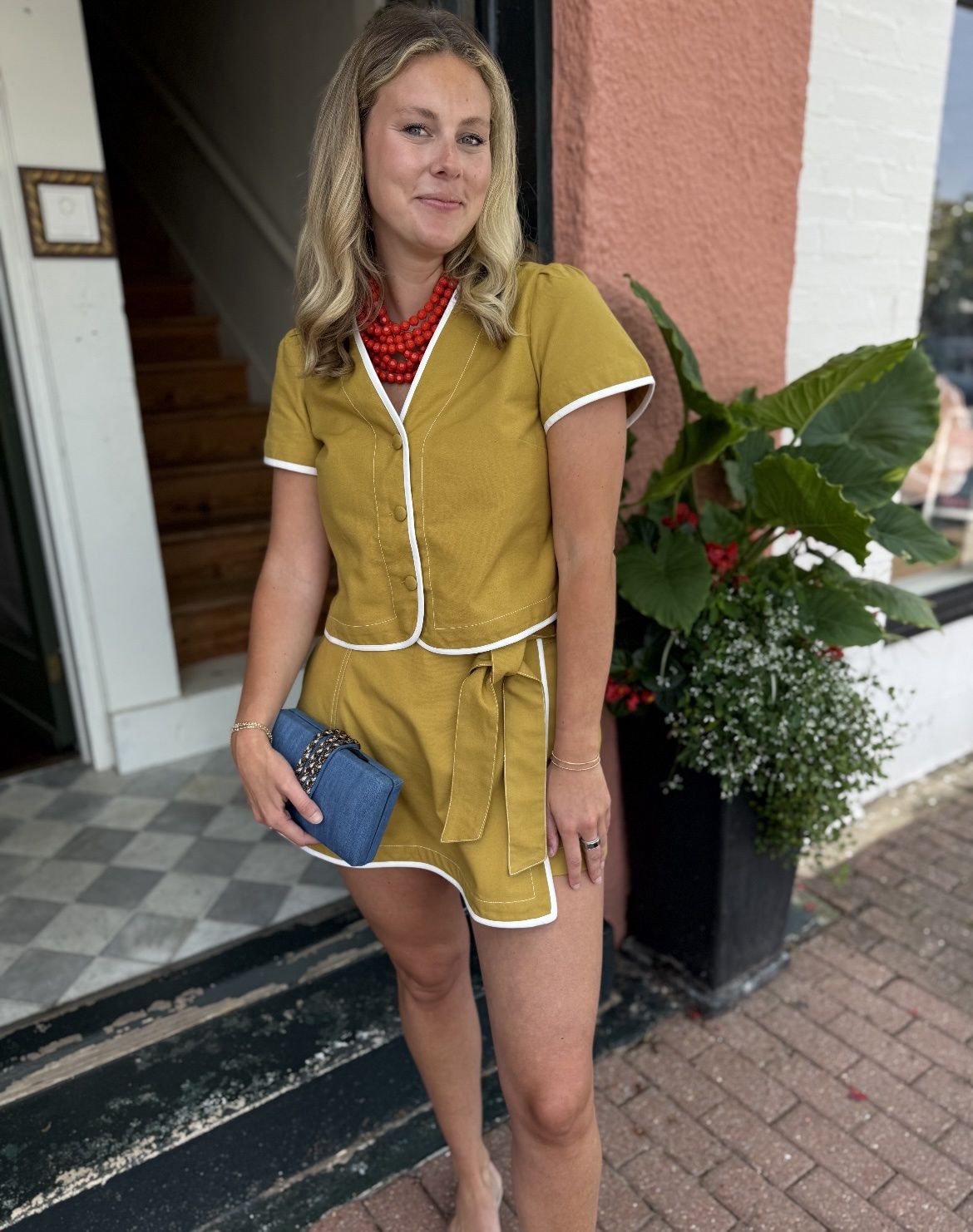 Emmeline Skort in Khaki, Size: XS