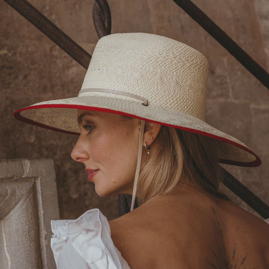 Fiji Hat Nat/Red, Size: S/M