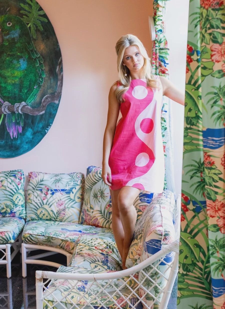 Pink Yin Yang Twiggy Dress Short, Size: 00 (XS)
