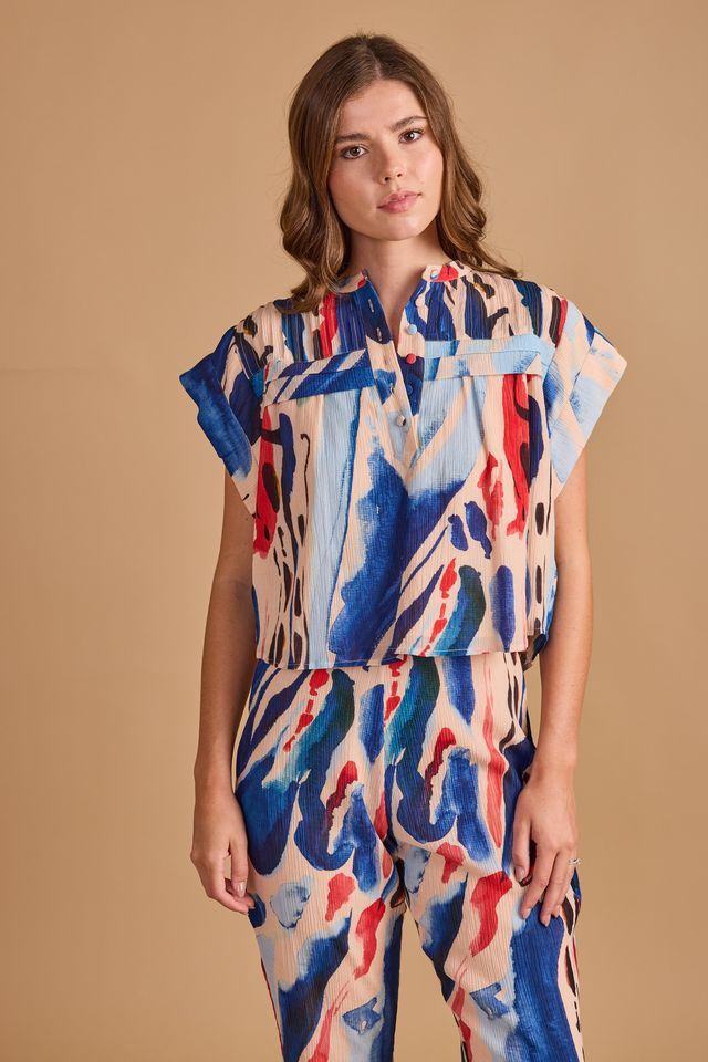 Campbell Top in Water Color, Size: XS