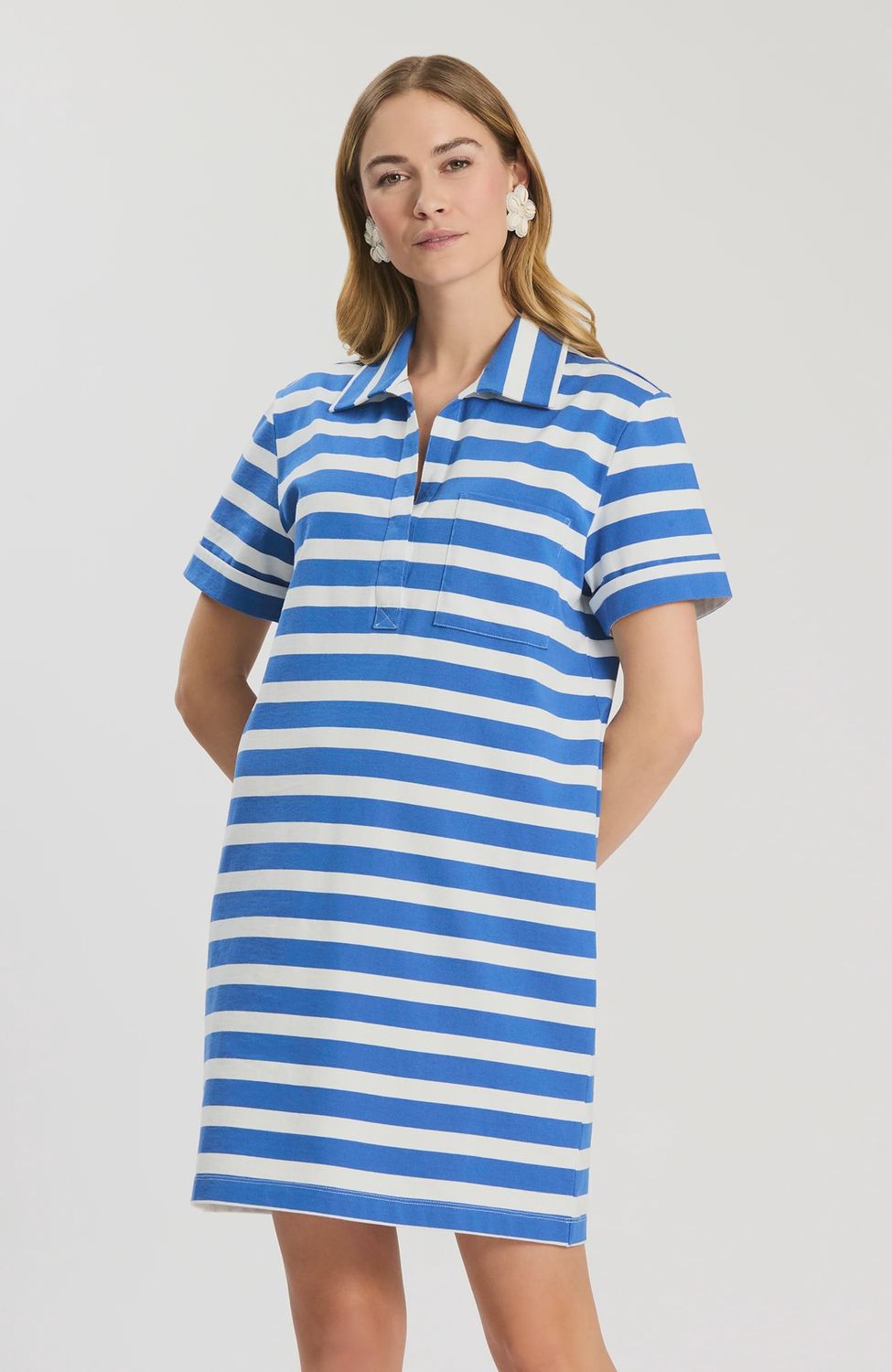 Toni Striped Polo Dress, Size: XS