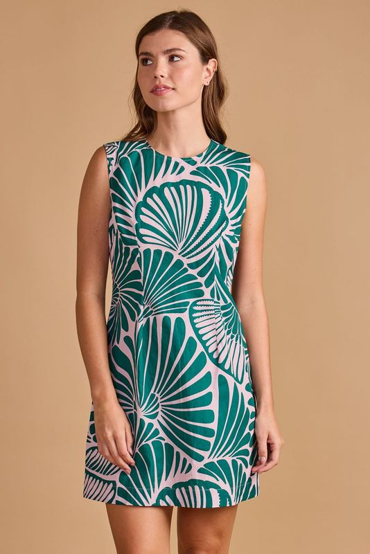 Kendall Dress in Seaweed Shell