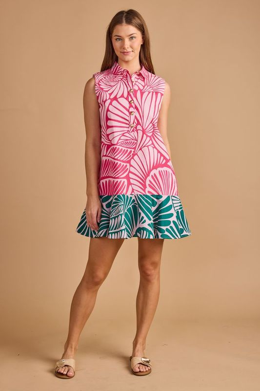Tilly Dress in Flamingo Shell