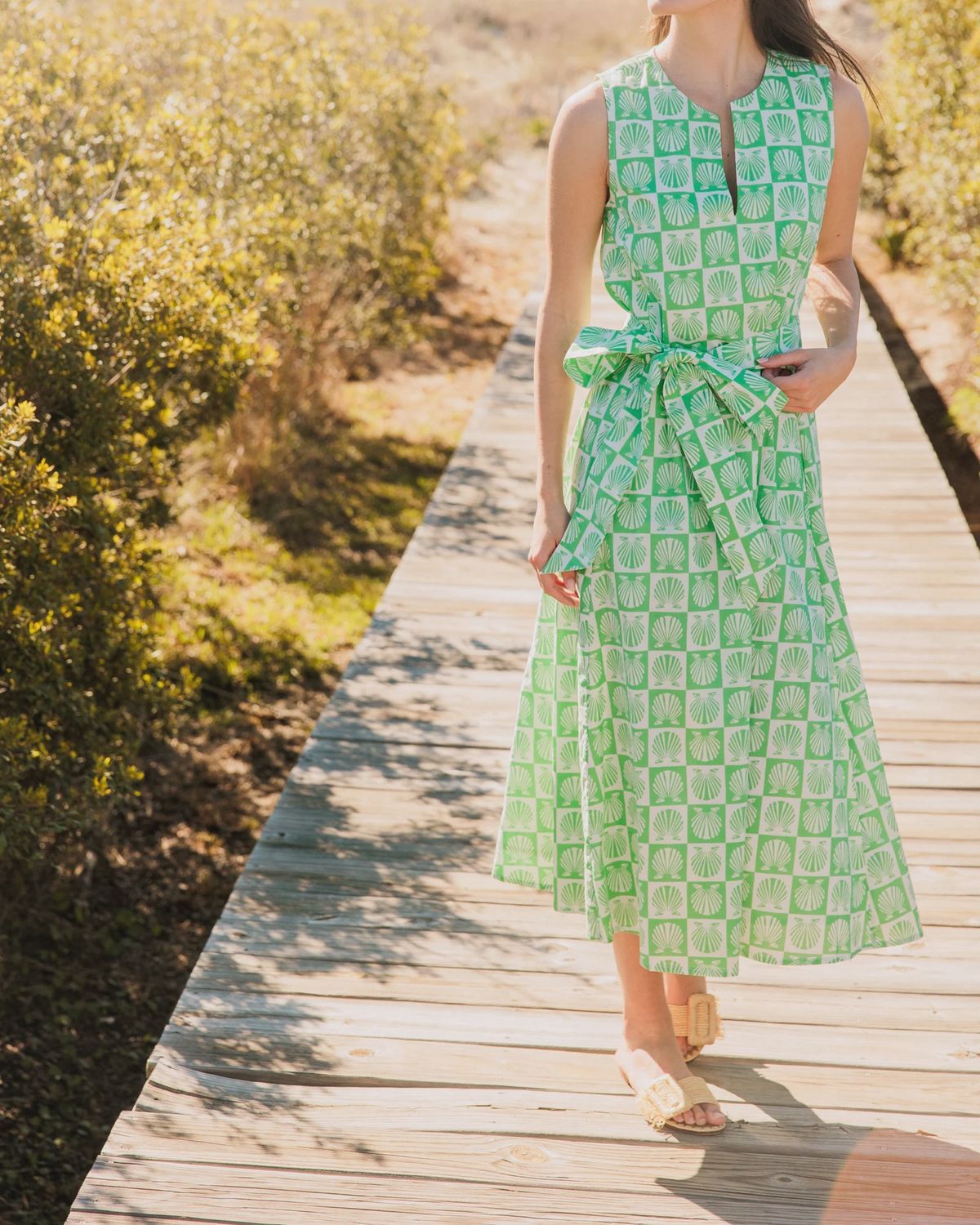 Annie Dress in Shell Tiles, Size: XS