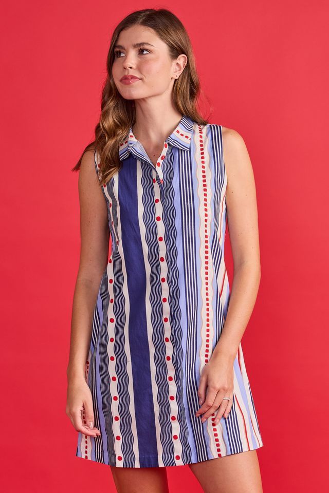 Jules Dress in Liberty Stripe, Size: Small