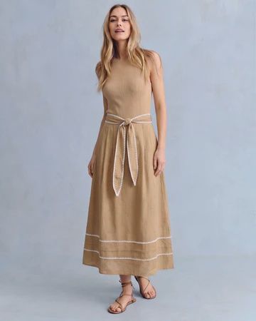 Isadora Dress in Coastal Tan