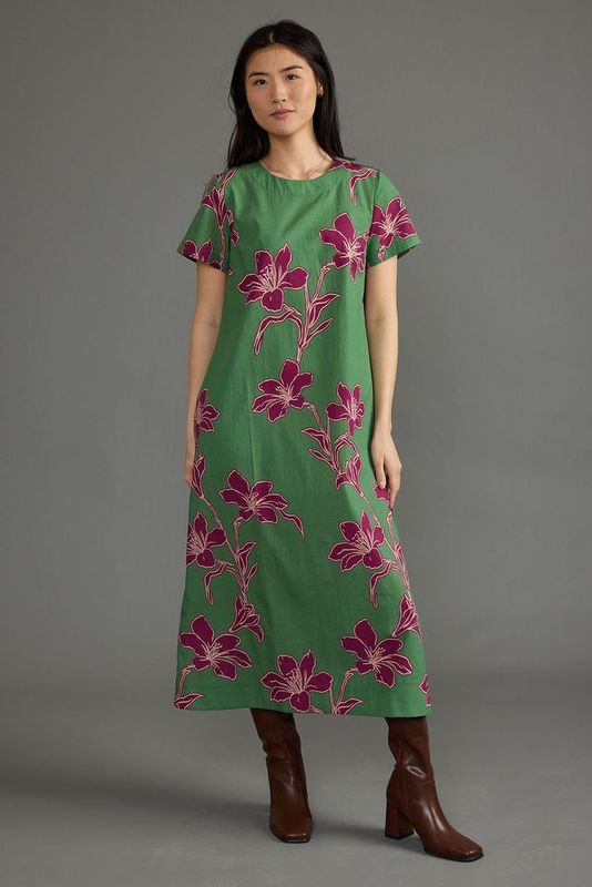 Ellie Dress in Verde Orchid