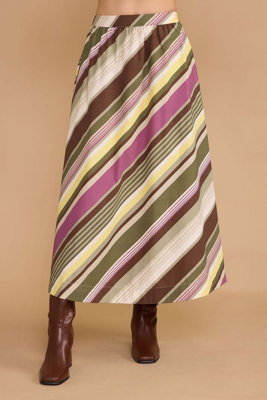 Sasha Skirt in Vineyard Stripe