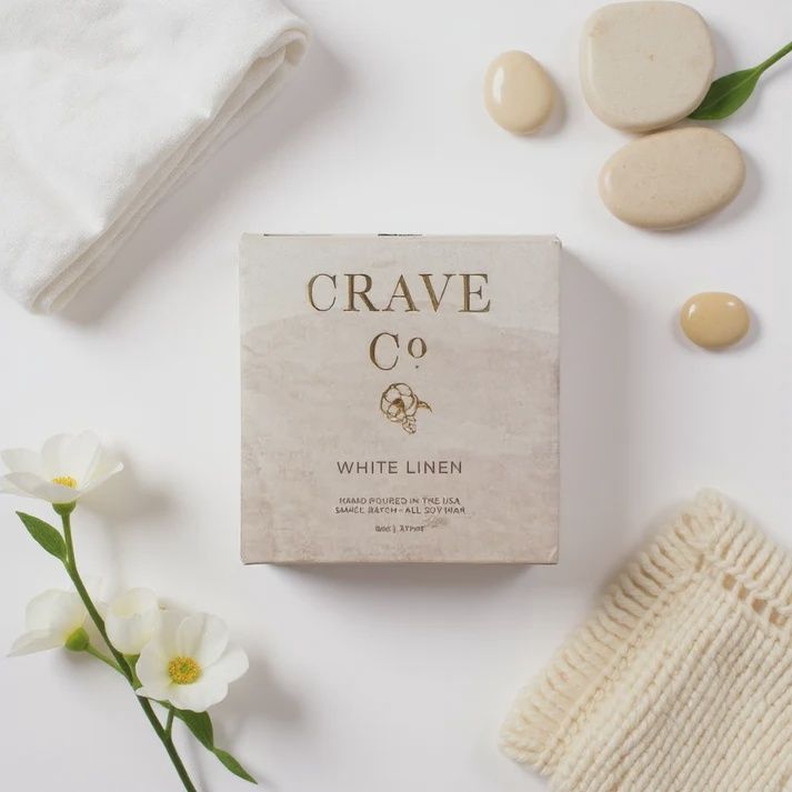 White Linen Boxed Candle