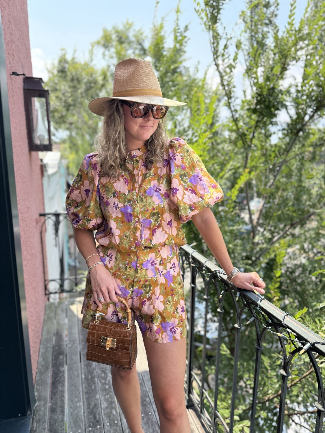 Frida Linen Shorts in Marly Print
