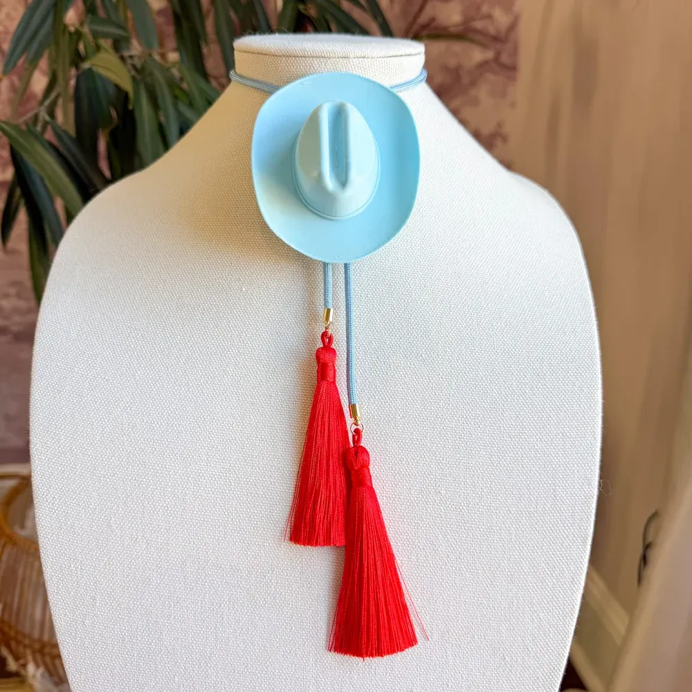 Cowboy Hat Bolo, Color: Baby Blue