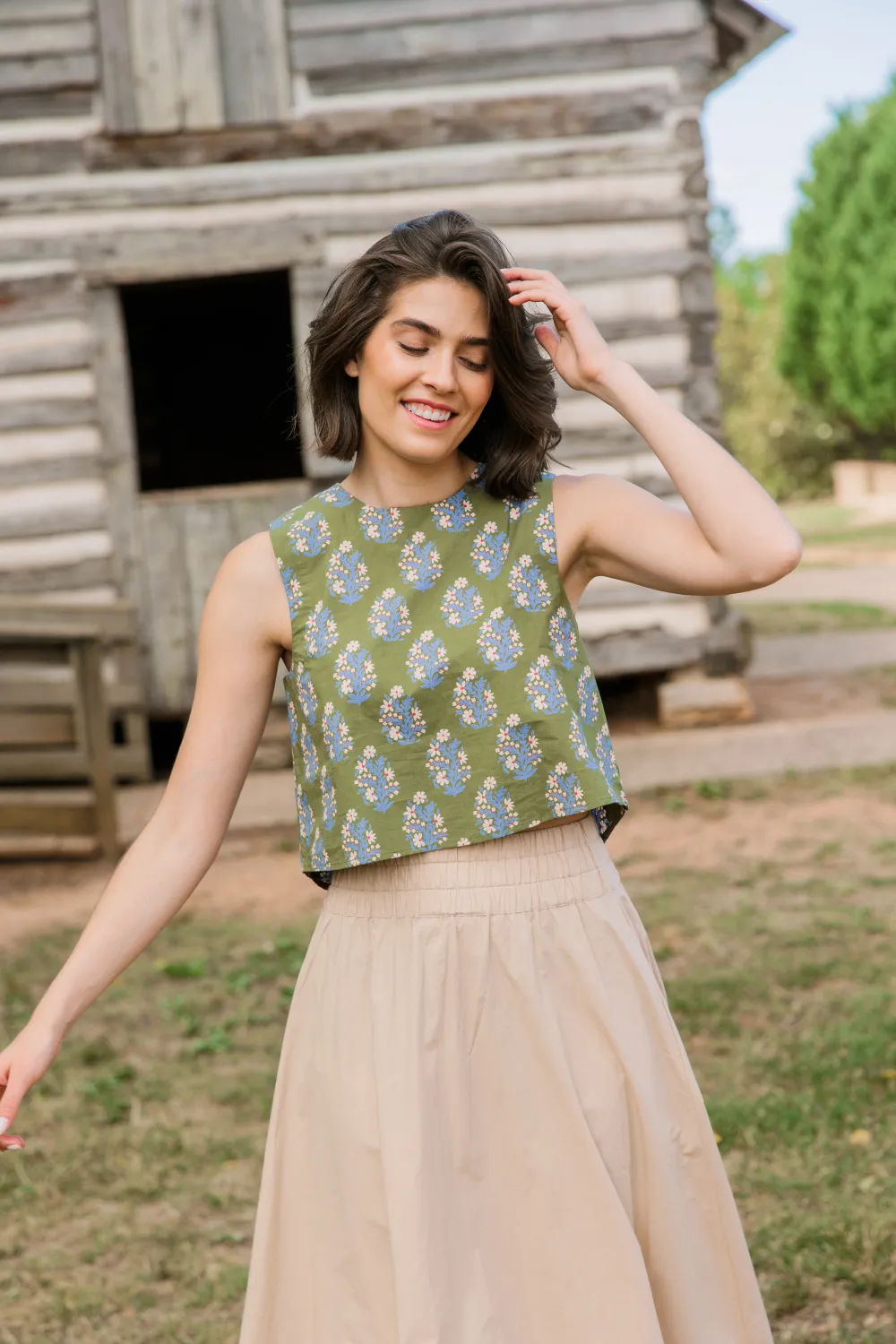 Crop Top in Verdant, Size: XS