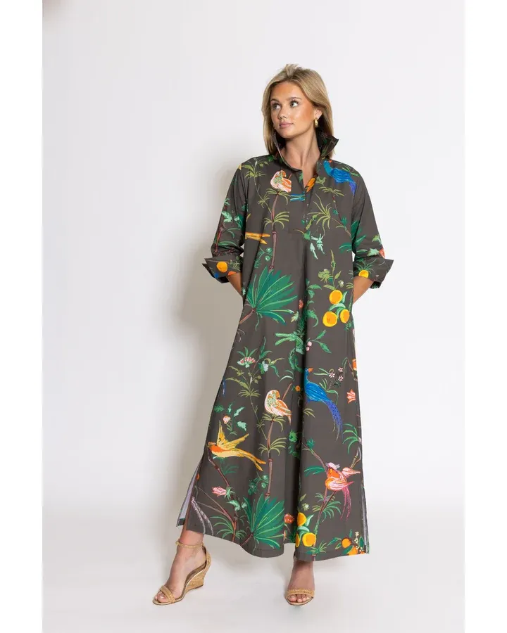 Feather Frolic Ruthie Shirt Dress Long, Size: 00 (XS)