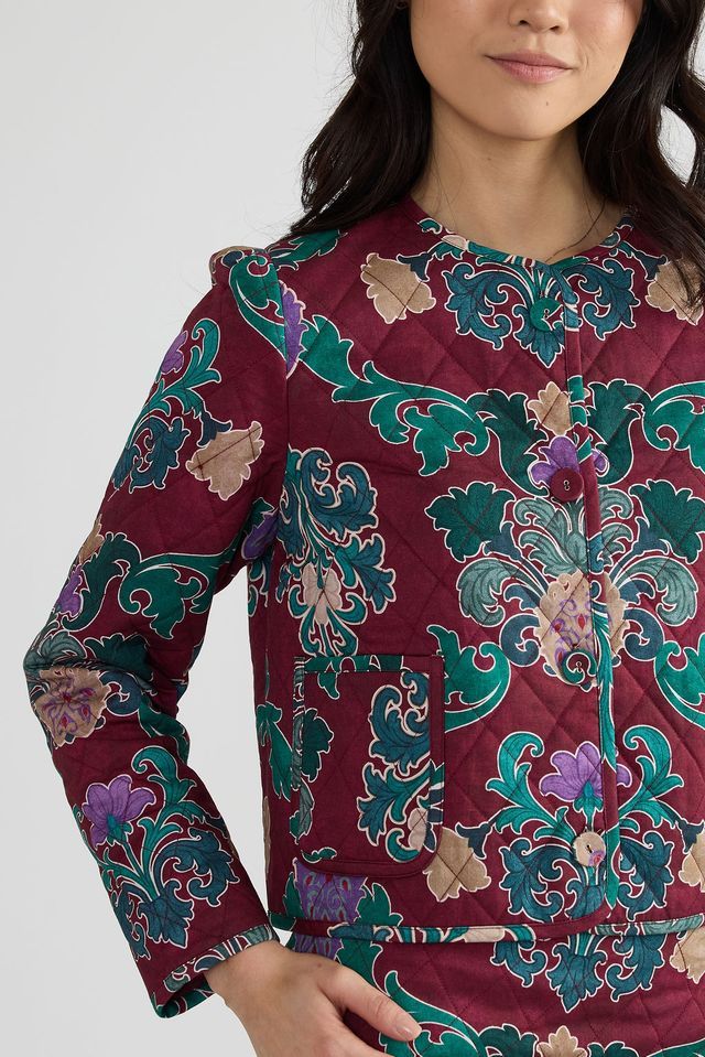 Hazel Jacket in Damask, Size: XS