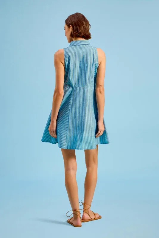 Courtside Dress | Cedar Pinstripe